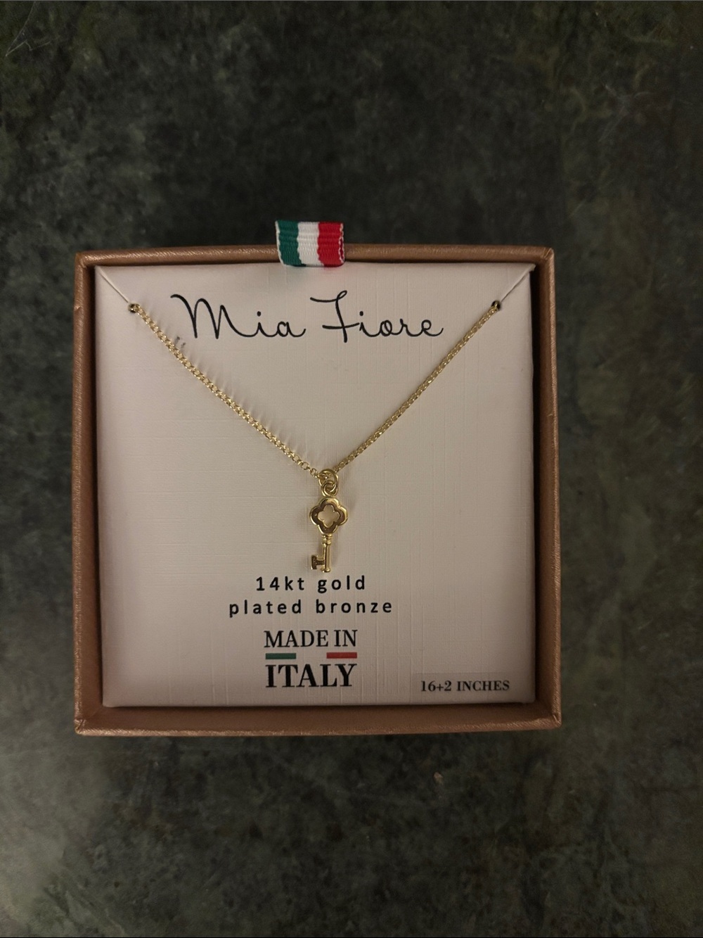 Mia Fiore 14K Gold-Plated Bronze Key Pendant Necklace